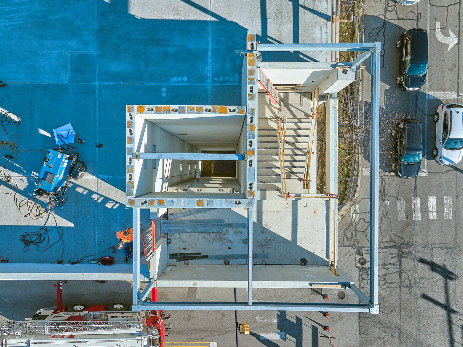 Stair and elevator construction